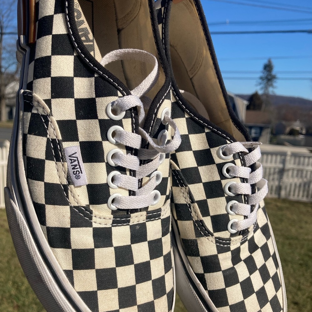 Vans Authentic Checkerboard 1/4 Gum Sole Size 8 US M / 7 UK Lightly Worn